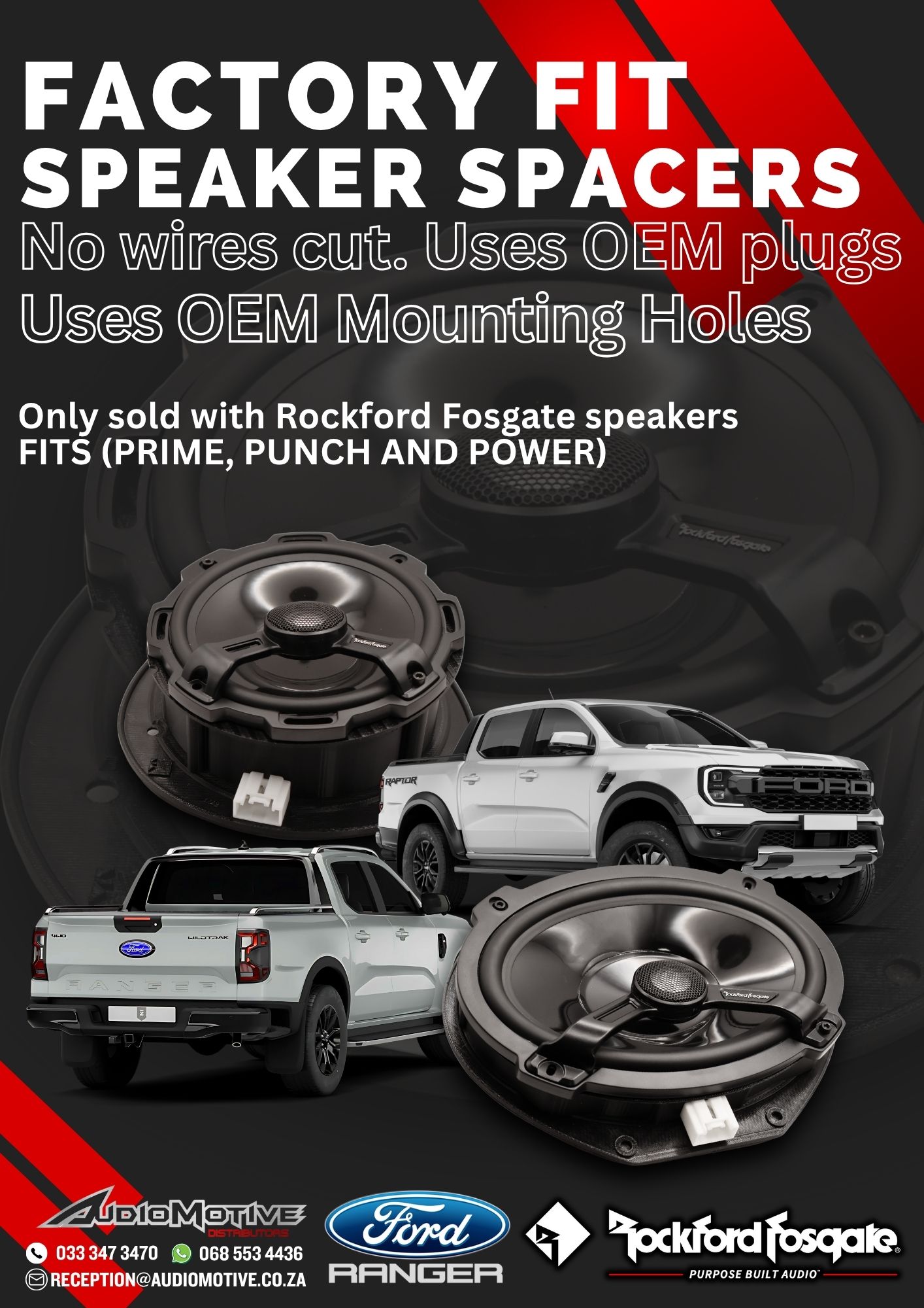 6x9-Inch Ford Speaker Spacer with Connection Plug - FORD6X9SPACER - Image 2